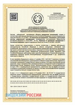 Приложение к сертификату для ИП Родионово-Несветайская Сертификат СТО 03.080.02033720.1-2020