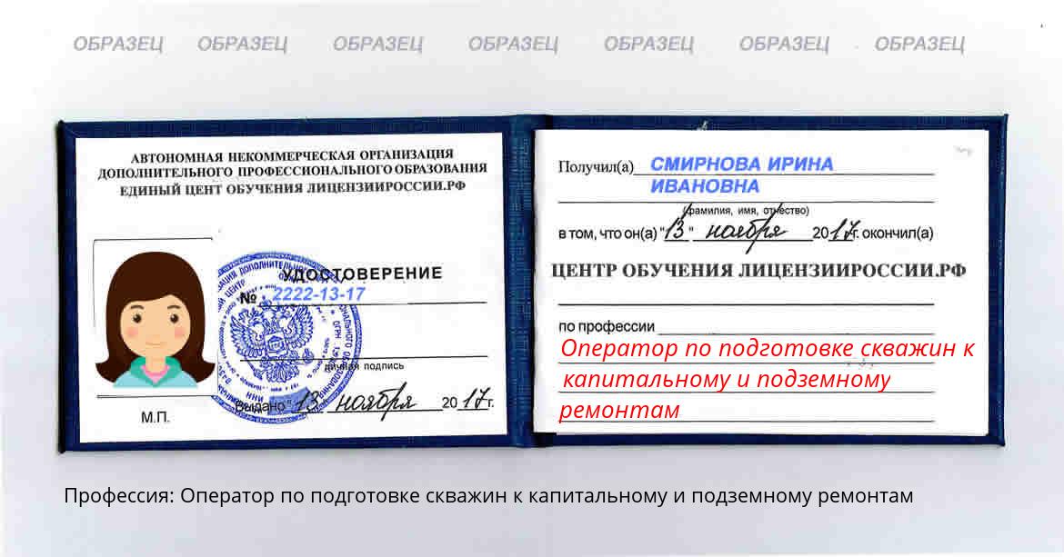 Оператор по подготовке скважин к капитальному и подземному ремонтам Родионово-Несветайская